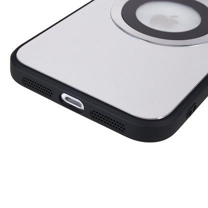 For iPhone 11 Magnetic Phone Case Logo View Aluminum Alloy Ring AG Matte TPU Back Cover