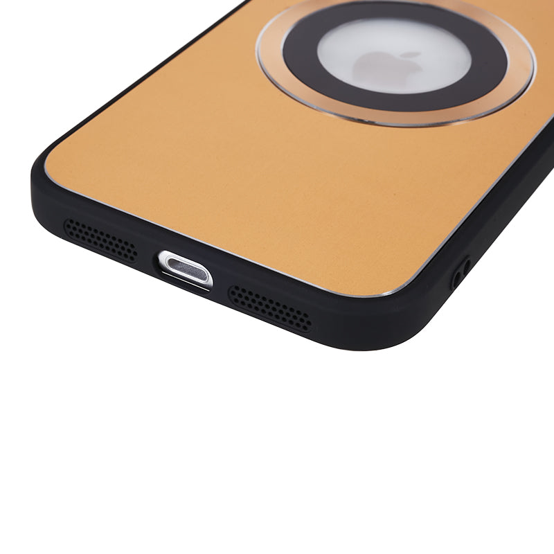 For iPhone 11 Magnetic Phone Case Logo View Aluminum Alloy Ring AG Matte TPU Back Cover
