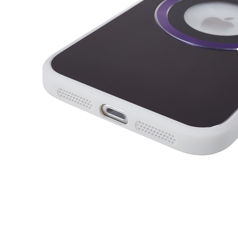 For iPhone 11 Magnetic Phone Case Logo View Aluminum Alloy Ring AG Matte TPU Back Cover