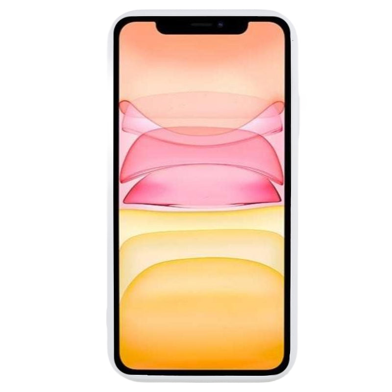 For iPhone 11 Magnetic Phone Case Logo View Aluminum Alloy Ring AG Matte TPU Back Cover
