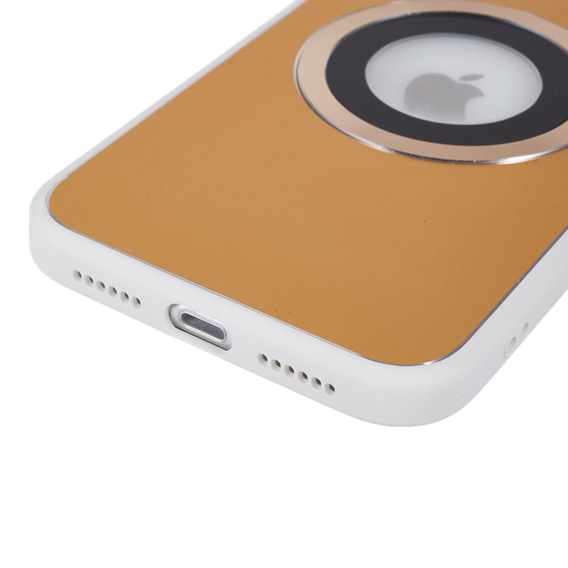 For iPhone 11 Magnetic Phone Case Logo View Aluminum Alloy Ring AG Matte TPU Back Cover