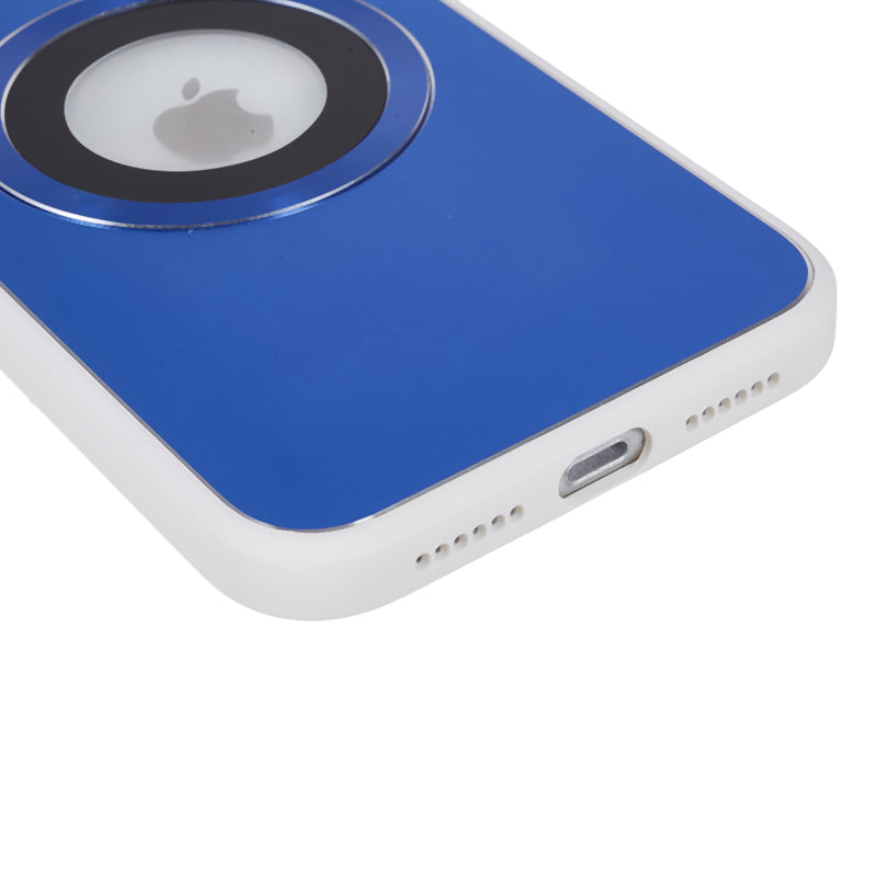 For iPhone 11 Magnetic Phone Case Logo View Aluminum Alloy Ring AG Matte TPU Back Cover