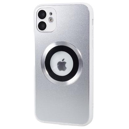 For iPhone 11 Magnetic Phone Case Logo View Aluminum Alloy Ring AG Matte TPU Back Cover
