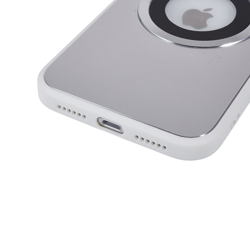 For iPhone 11 Magnetic Phone Case Logo View Aluminum Alloy Ring AG Matte TPU Back Cover