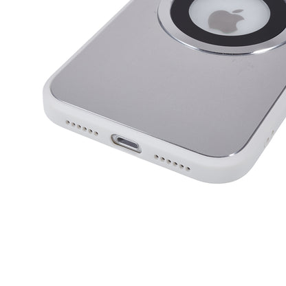 For iPhone 11 Magnetic Phone Case Logo View Aluminum Alloy Ring AG Matte TPU Back Cover