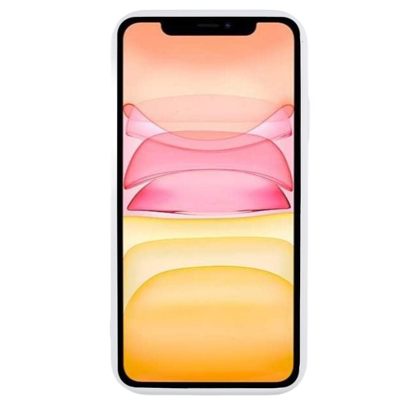 For iPhone 11 Magnetic Phone Case Logo View Aluminum Alloy Ring AG Matte TPU Back Cover