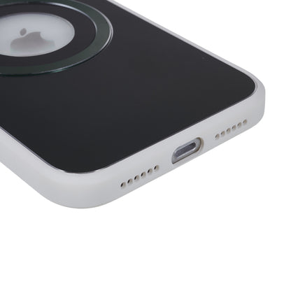 For iPhone 11 Magnetic Phone Case Logo View Aluminum Alloy Ring AG Matte TPU Back Cover