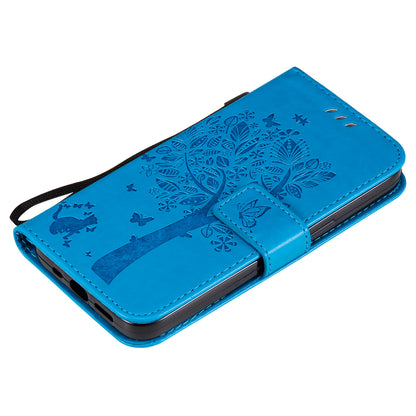 For iPhone 15 KT Imprinting Flower Series-3 PU Leather Phone Case Imprinted Wallet Flip Stand Cover