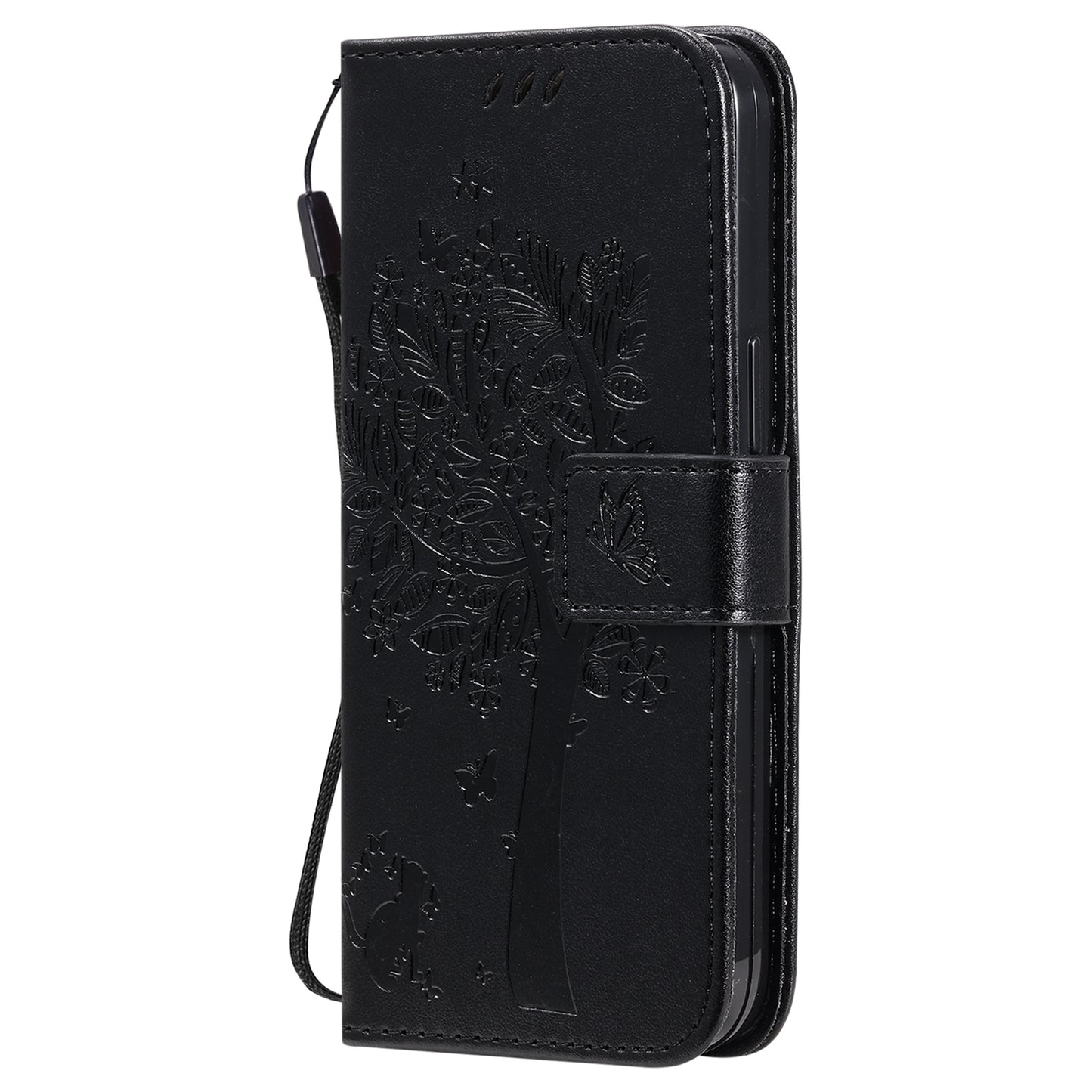 For iPhone 15 KT Imprinting Flower Series-3 PU Leather Phone Case Imprinted Wallet Flip Stand Cover