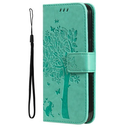 For iPhone 15 Pro Max KT Imprinting Flower Series-3 Phone Case PU Leather Flip Stand Imprinted Wallet Cover