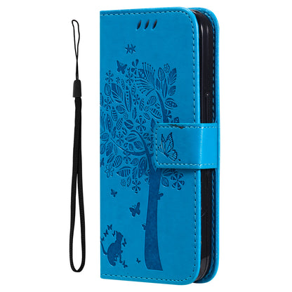 For iPhone 15 Pro Max KT Imprinting Flower Series-3 Phone Case PU Leather Flip Stand Imprinted Wallet Cover