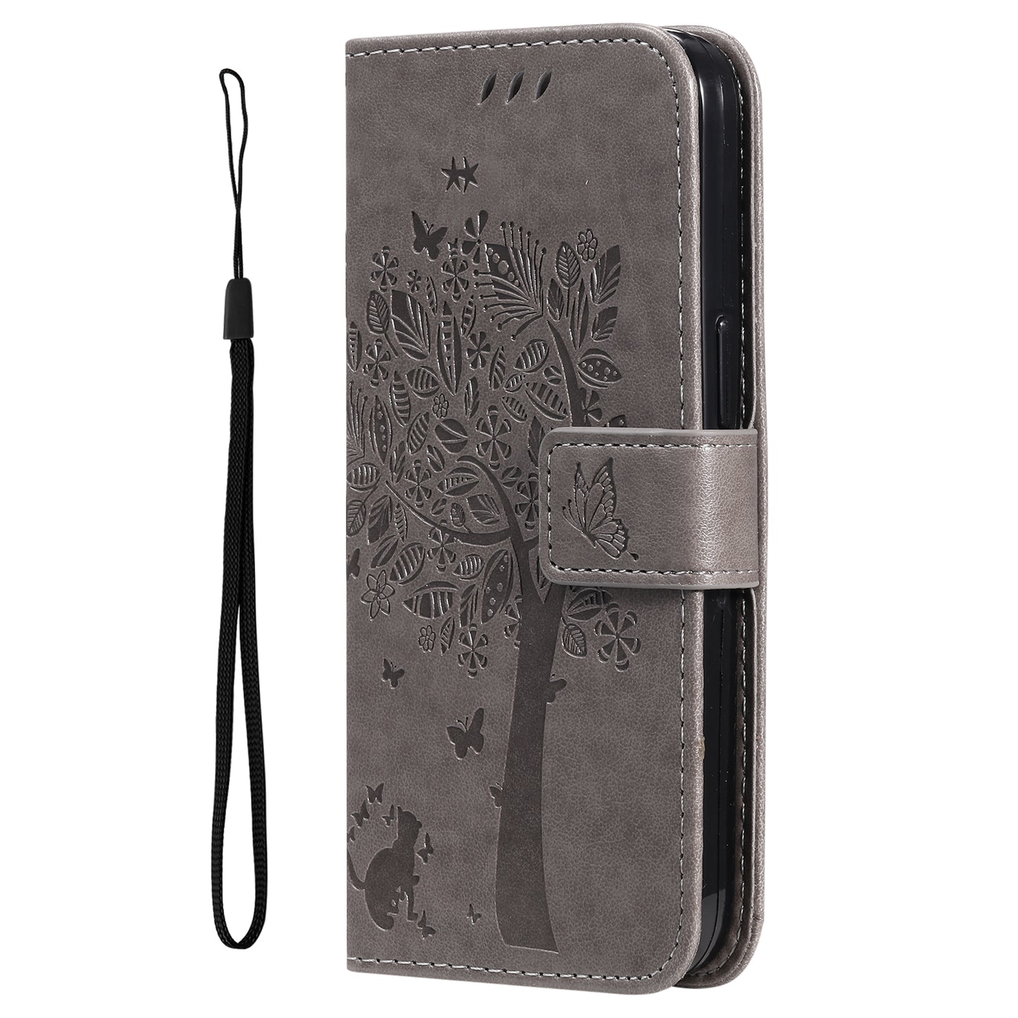For iPhone 15 Pro Max KT Imprinting Flower Series-3 Phone Case PU Leather Flip Stand Imprinted Wallet Cover