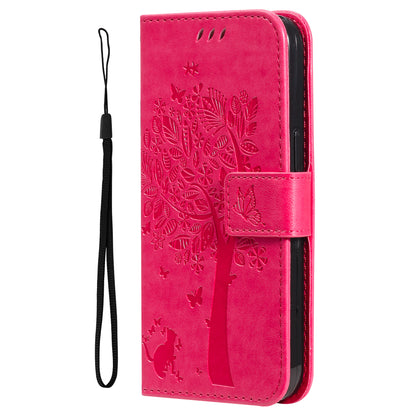 For iPhone 15 Pro Max KT Imprinting Flower Series-3 Phone Case PU Leather Flip Stand Imprinted Wallet Cover