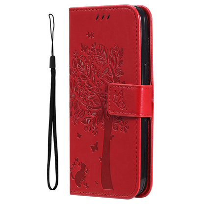 For iPhone 15 Pro Max KT Imprinting Flower Series-3 Phone Case PU Leather Flip Stand Imprinted Wallet Cover