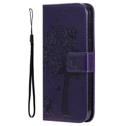 For iPhone 15 Pro Max KT Imprinting Flower Series-3 Phone Case PU Leather Flip Stand Imprinted Wallet Cover
