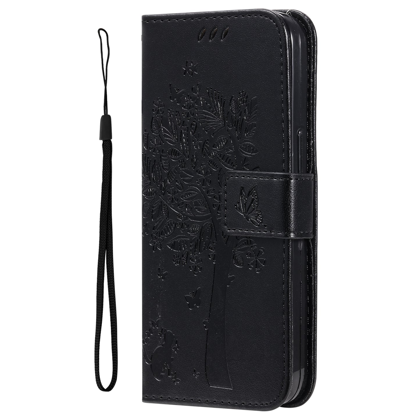 For iPhone 15 Pro Max KT Imprinting Flower Series-3 Phone Case PU Leather Flip Stand Imprinted Wallet Cover