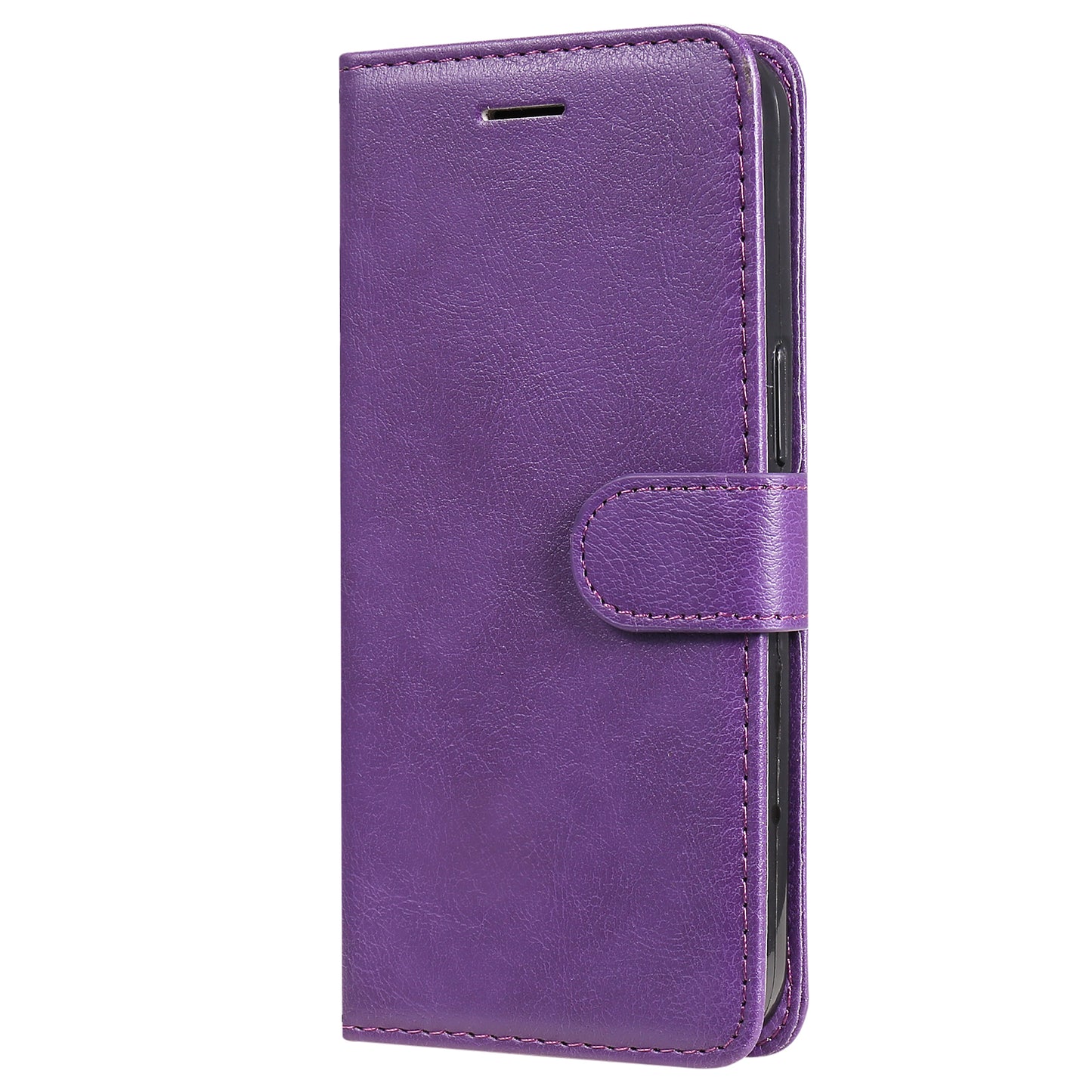 KT Leather Series-2 PU Leather Phone Cover for iPhone 15 Plus , Solid Color Phone Case with Wallet Stand