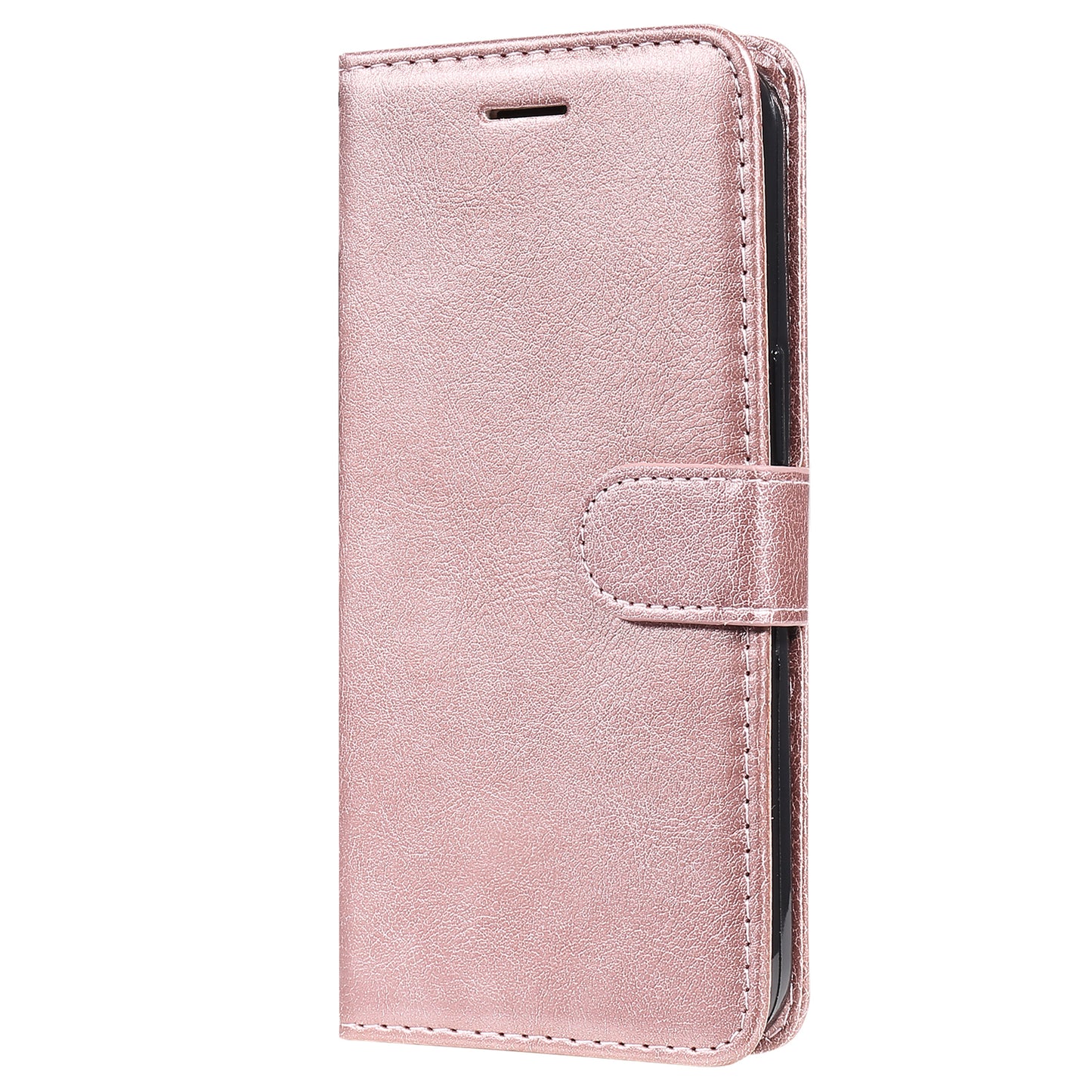 KT Leather Series-2 Phone Leather Case for iPhone 15 Pro Max , Solid Color Wallet Phone Stand Cover