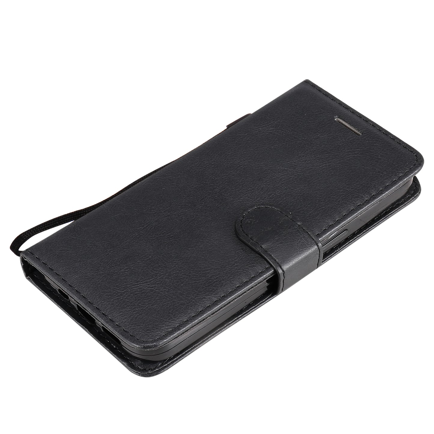 KT Leather Series-2 PU Leather Stand Case for iPhone 15 , Solid Color Wallet Full Protection Phone Cover