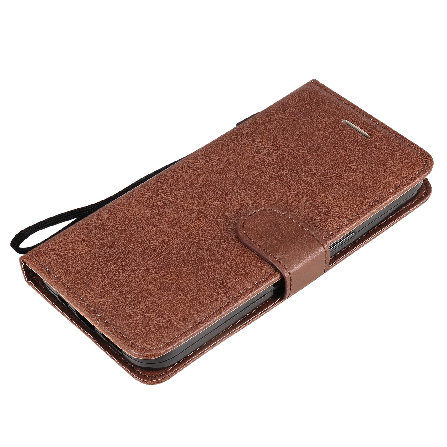 KT Leather Series-2 PU Leather Stand Case for iPhone 15 , Solid Color Wallet Full Protection Phone Cover