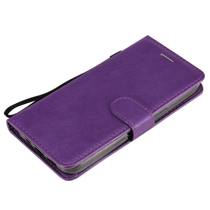 KT Leather Series-2 PU Leather Stand Case for iPhone 15 , Solid Color Wallet Full Protection Phone Cover