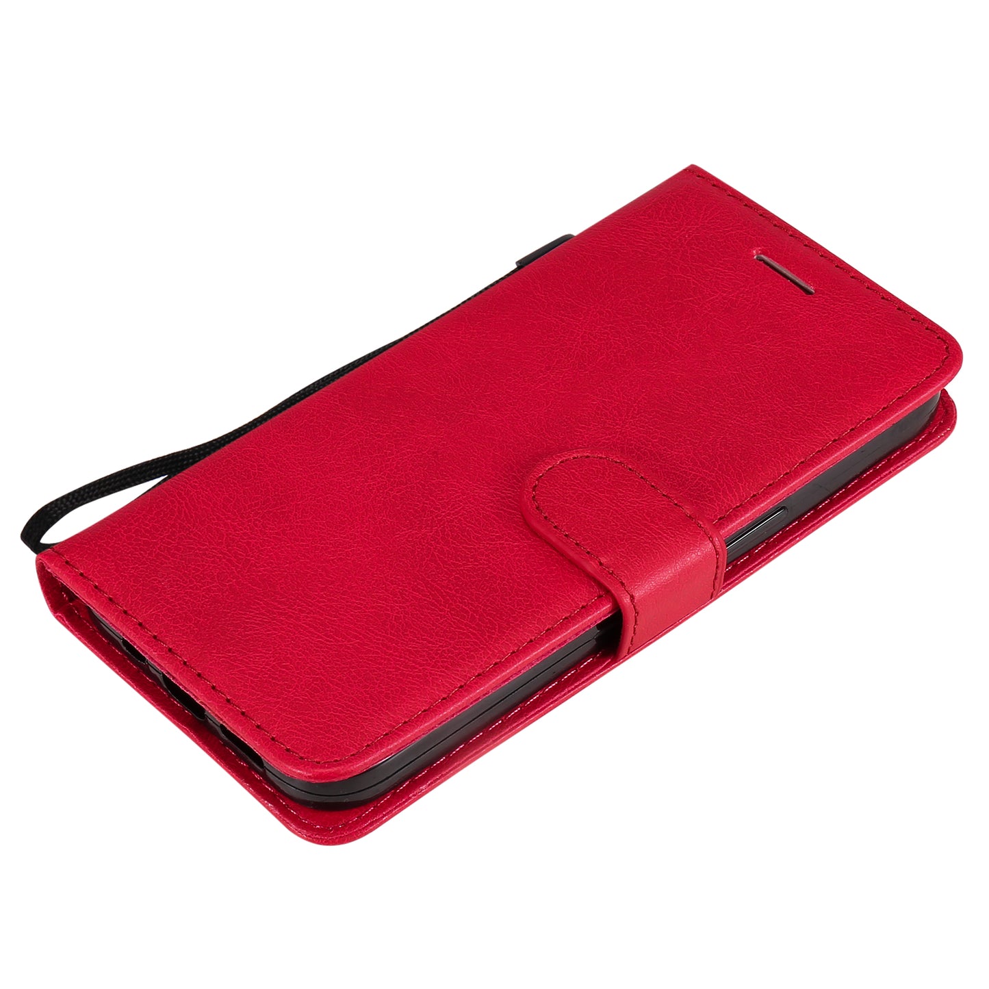 KT Leather Series-2 PU Leather Stand Case for iPhone 15 , Solid Color Wallet Full Protection Phone Cover