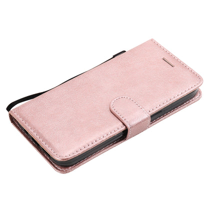 KT Leather Series-2 PU Leather Stand Case for iPhone 15 , Solid Color Wallet Full Protection Phone Cover