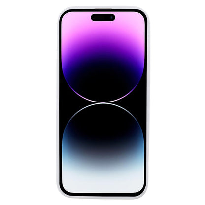 For iPhone 14 Pro TPU Magnetic Phone Case Aluminum Alloy Ring Logo View AG Matte Cover with Lens Protector