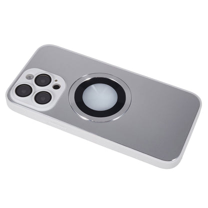 For iPhone 14 Pro TPU Magnetic Phone Case Aluminum Alloy Ring Logo View AG Matte Cover with Lens Protector