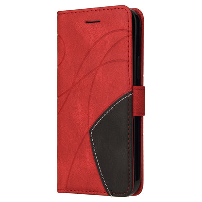 KT Leather Series-1 For iPhone 15 Pro Wallet Phone Cover Dual-color Splicing Stand Phone Leather Case