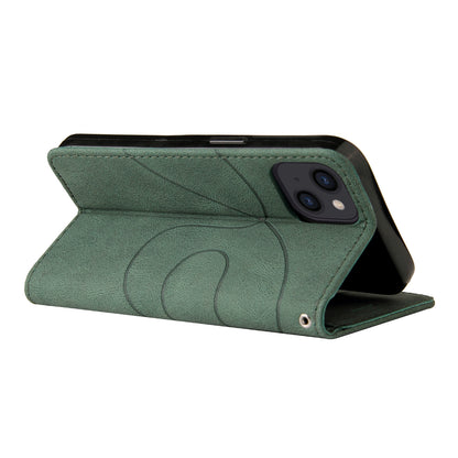 KT Leather Series-1 For iPhone 15 Wallet PU Leather Case Dual-color Splicing Anti-drop Stand Cover