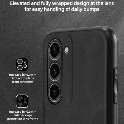 ANNYOJO For Samsung Galaxy S23+ PU Leather Coated PC+TPU Cover Magnetic Car Mount Phone Case