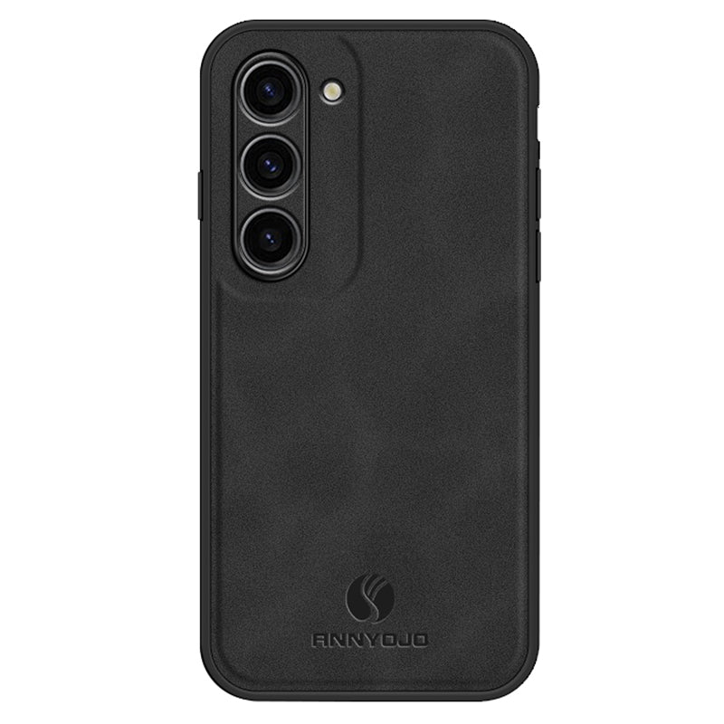 ANNYOJO For Samsung Galaxy S23+ PU Leather Coated PC+TPU Cover Magnetic Car Mount Phone Case