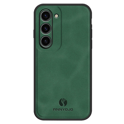 ANNYOJO For Samsung Galaxy S23+ PU Leather Coated PC+TPU Cover Magnetic Car Mount Phone Case