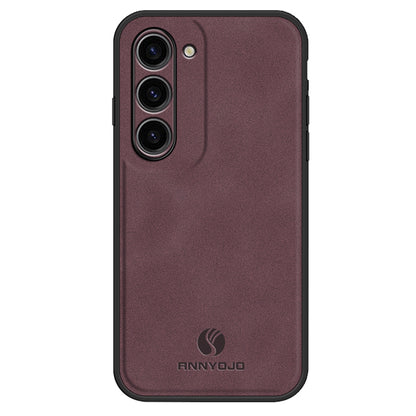 ANNYOJO For Samsung Galaxy S23+ PU Leather Coated PC+TPU Cover Magnetic Car Mount Phone Case