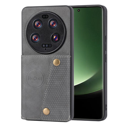 Phone Case for Xiaomi 13 Ultra Card Holder Kickstand PU Leather Coated TPU Shockproof Back Cover