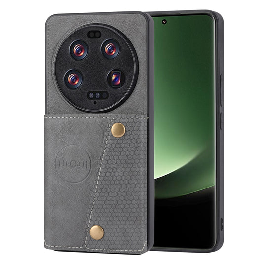 Phone Case for Xiaomi 13 Ultra Card Holder Kickstand PU Leather Coated TPU Shockproof Back Cover