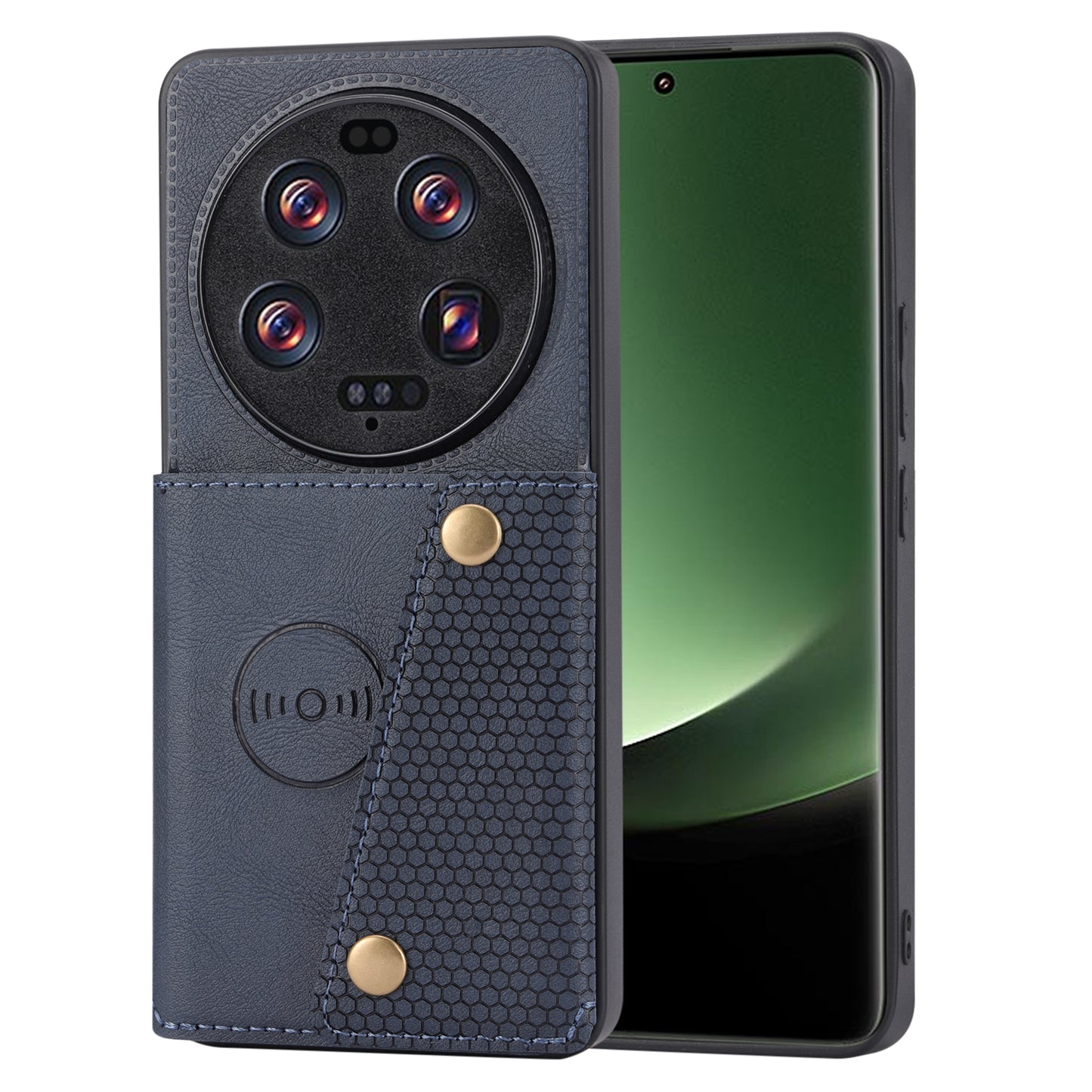 Phone Case for Xiaomi 13 Ultra Card Holder Kickstand PU Leather Coated TPU Shockproof Back Cover