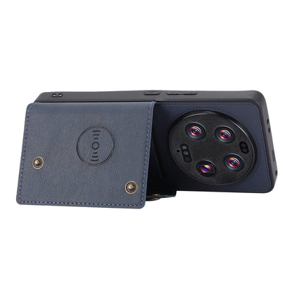 Phone Case for Xiaomi 13 Ultra Card Holder Kickstand PU Leather Coated TPU Shockproof Back Cover