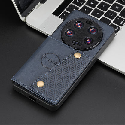 Phone Case for Xiaomi 13 Ultra Card Holder Kickstand PU Leather Coated TPU Shockproof Back Cover