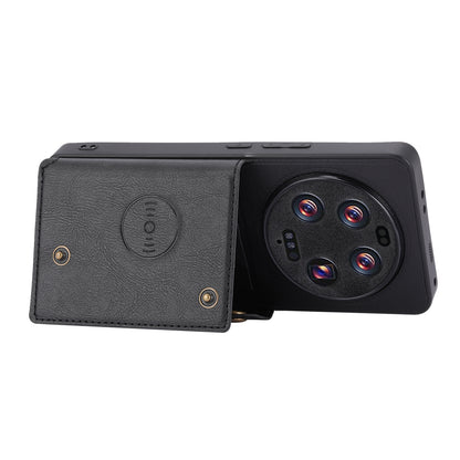 Phone Case for Xiaomi 13 Ultra Card Holder Kickstand PU Leather Coated TPU Shockproof Back Cover