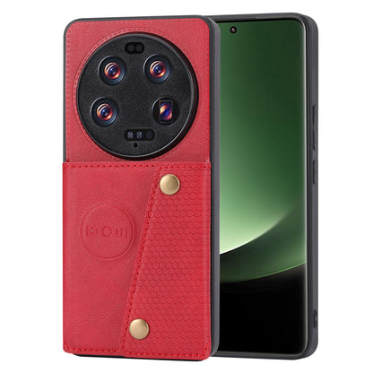 Phone Case for Xiaomi 13 Ultra Card Holder Kickstand PU Leather Coated TPU Shockproof Back Cover