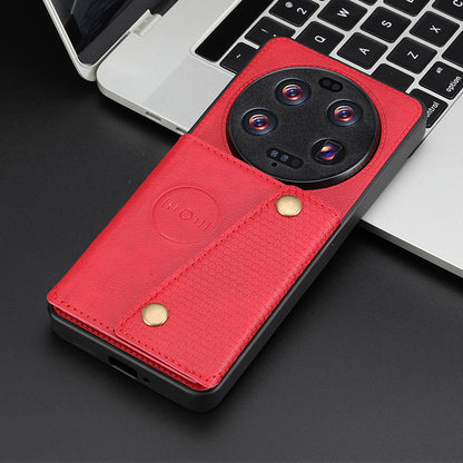 Phone Case for Xiaomi 13 Ultra Card Holder Kickstand PU Leather Coated TPU Shockproof Back Cover