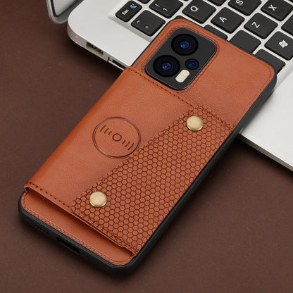 For Xiaomi Redmi Note 12 Turbo / Poco F5 5G Kickstand PU Leather Coated TPU Phone Cover with Card Slots