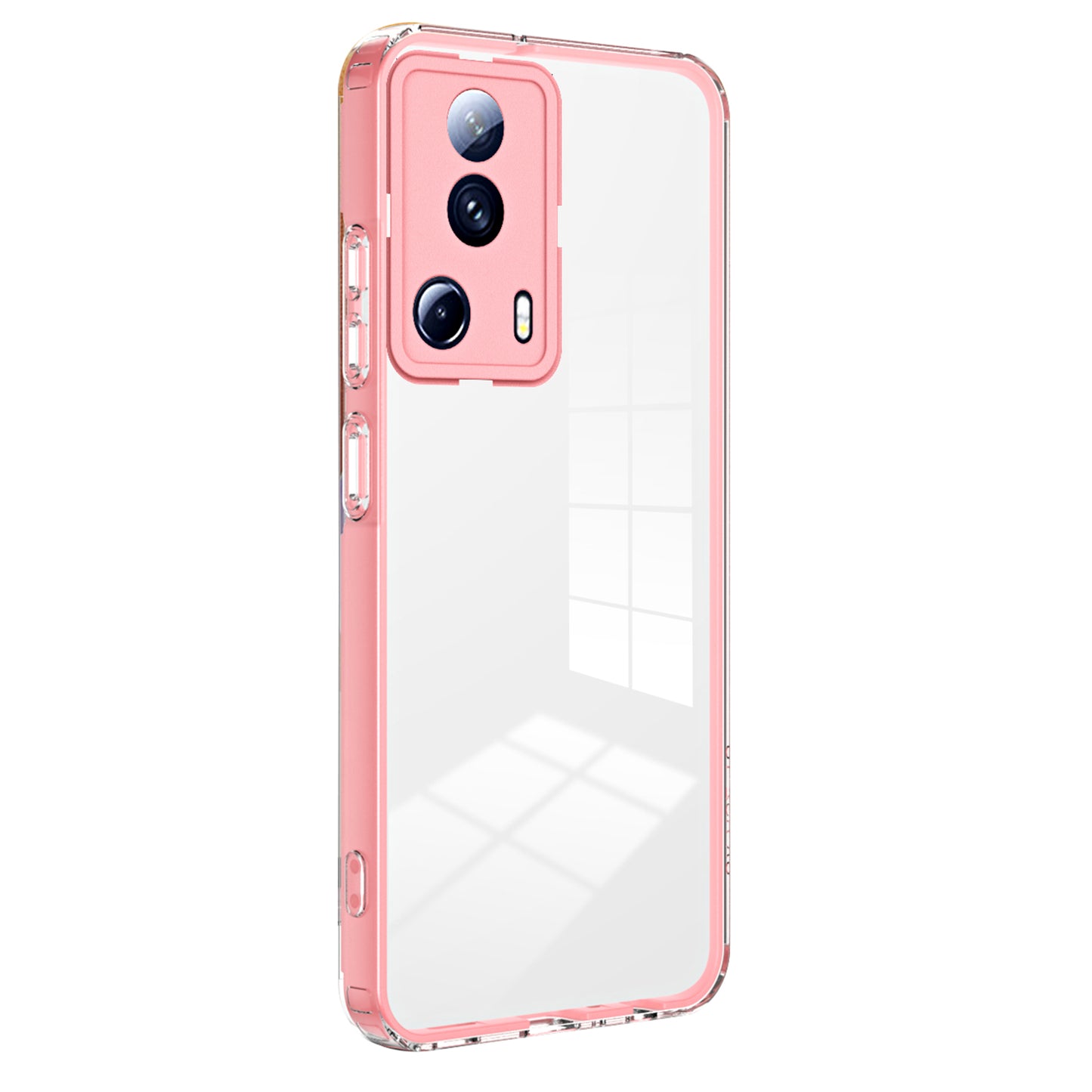 For Xiaomi 13 Lite / Civi 2 5G TPU Backplate + PC Frame + PC Camera Ring Hybrid Case Clear Shockproof Phone Cover