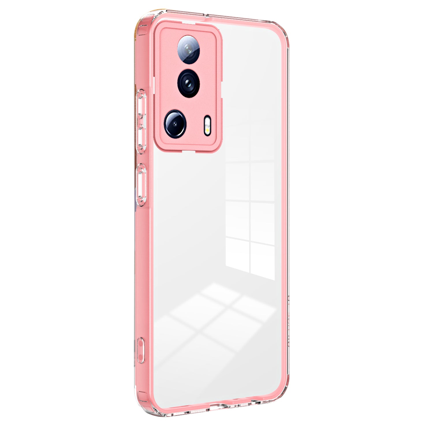 For Xiaomi 13 Lite / Civi 2 5G TPU Backplate + PC Frame + PC Camera Ring Hybrid Case Clear Shockproof Phone Cover