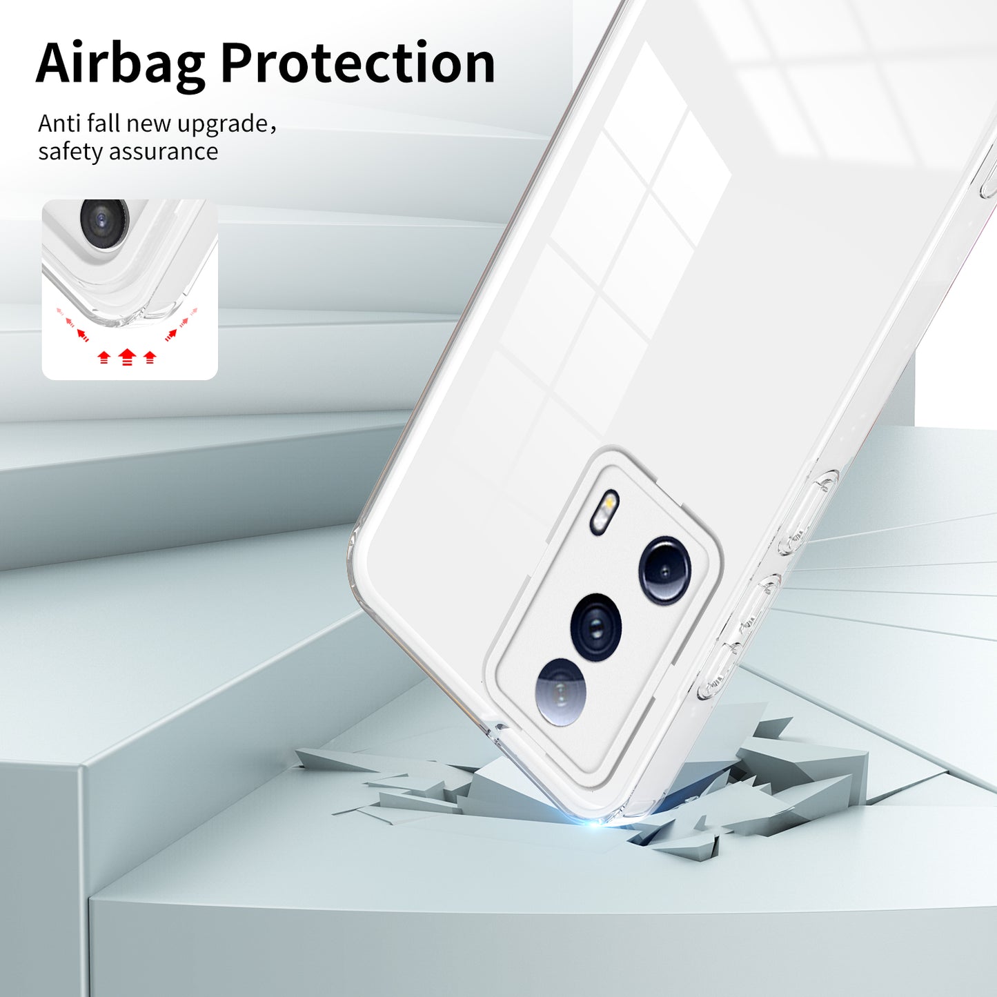 For Xiaomi 13 Lite / Civi 2 5G TPU Backplate + PC Frame + PC Camera Ring Hybrid Case Clear Shockproof Phone Cover