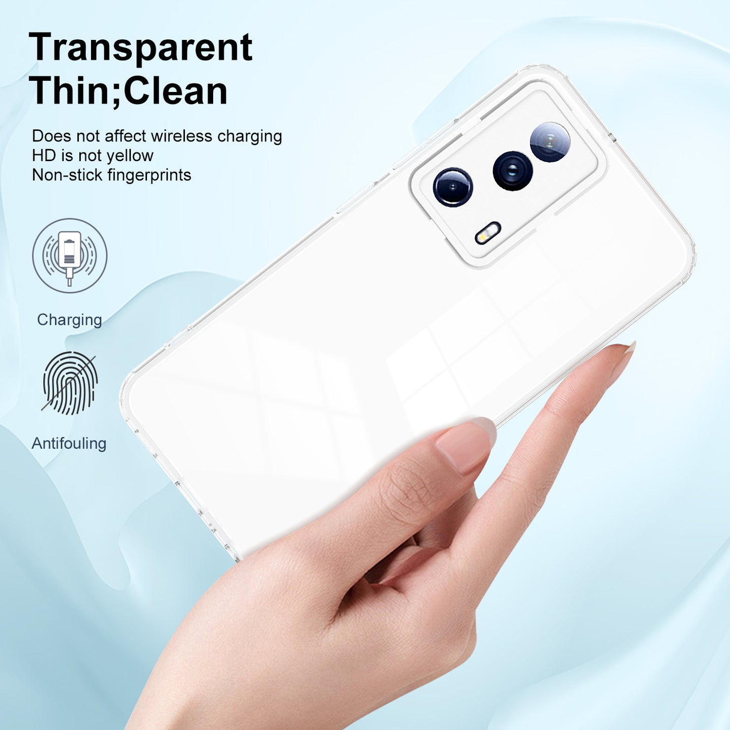 For Xiaomi 13 Lite / Civi 2 5G TPU Backplate + PC Frame + PC Camera Ring Hybrid Case Clear Shockproof Phone Cover