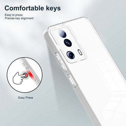 For Xiaomi 13 Lite / Civi 2 5G TPU Backplate + PC Frame + PC Camera Ring Hybrid Case Clear Shockproof Phone Cover