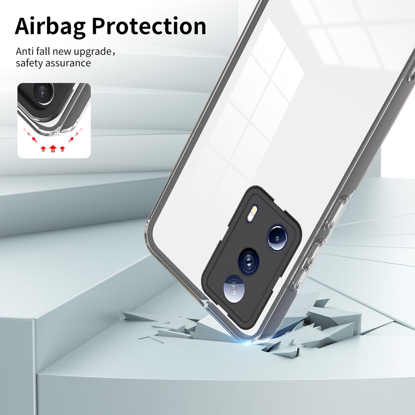 For Xiaomi 13 Lite / Civi 2 5G TPU Backplate + PC Frame + PC Camera Ring Hybrid Case Clear Shockproof Phone Cover